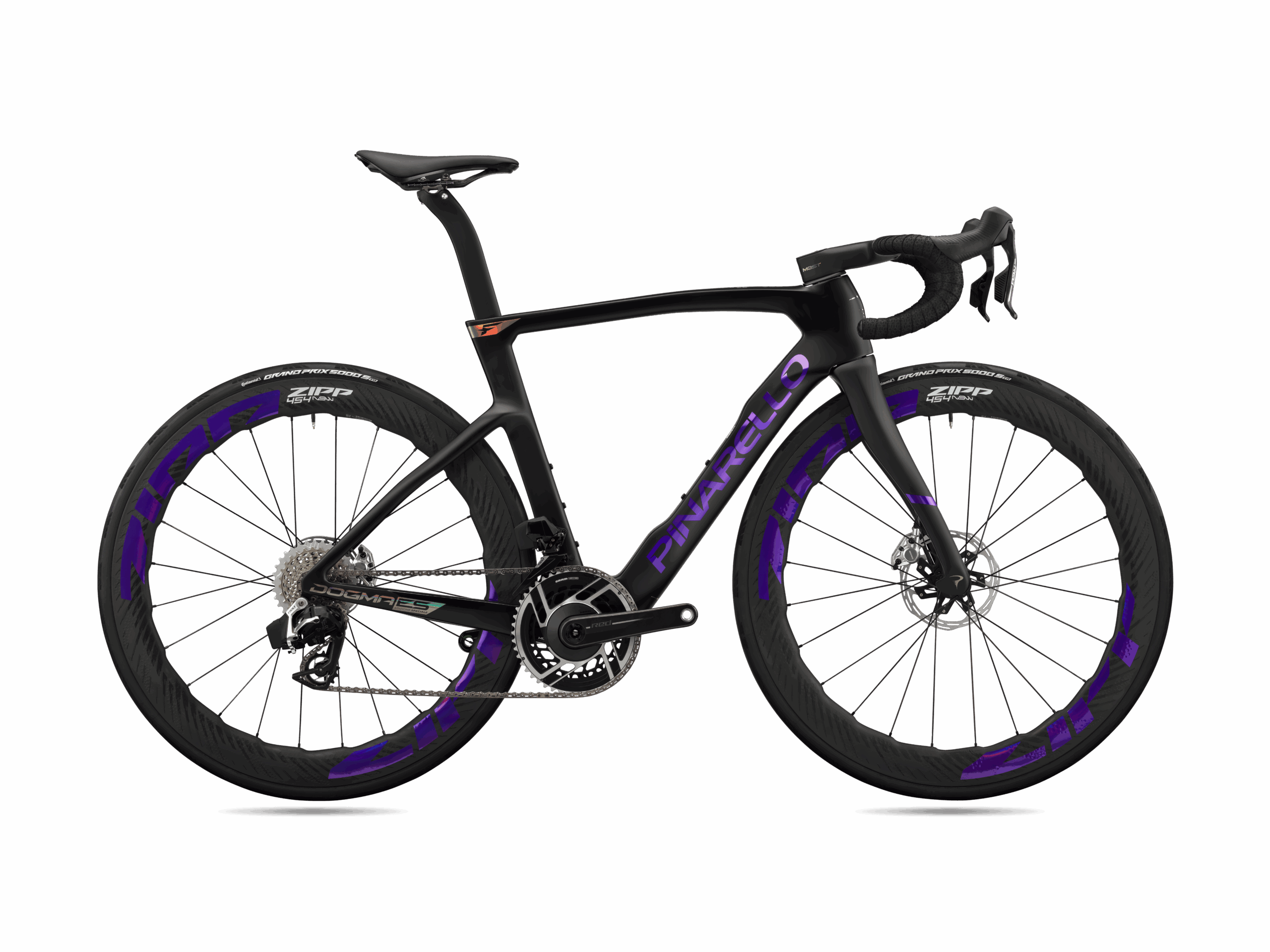 Pinarello DOGMA F EDIZIONE SPECIALE TISSOT - SRAM RED ETAP AXS - Wheels: Zipp WH454 NSW